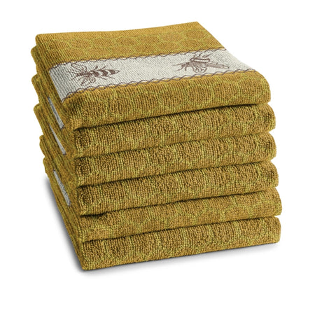 Ddddd – Bienen – Küchentuch – 6er-Set – Küchentücher – 50 x 55 cm – gelb