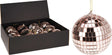 Home styling kerstbal discobal 8cm rose goud