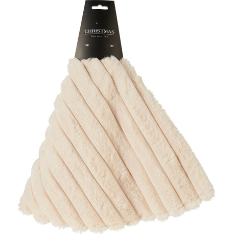 Kerstboom kleed imitatie bont dia90cm off-white