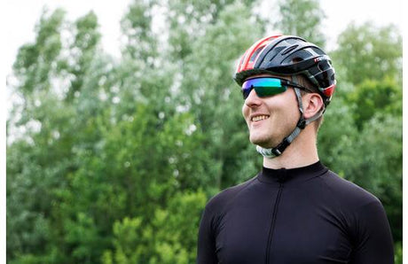 Trivio - Fahrradbrille Hadley Rot Weiß mit 2 Zusatzgläsern
