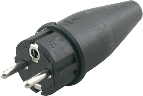 Enzo Abl-Stecker | ra | Vollgummi | 10 16a | schwarz - 00.110.15