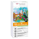 Tombow • Pinselstift und Dual-Pinselstift 18x Pastellfarben