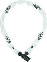 ABUS -Kettenschloss 1500 60 Web Weiß - 4mm dick - 60 cm - Sportliches weißes Fahrradschloss