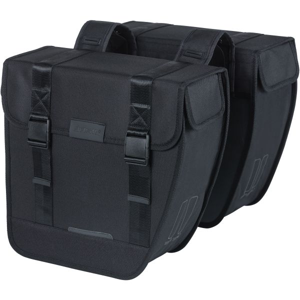 Basilikum -Tour Doppelfahrradbeutel - Wasser -Repellent - 28l - Schwarz