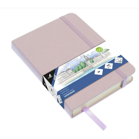 Kangaro-Skizzenbuch – A6 – violett – PU-Hardcover – mit Gummiband und Band