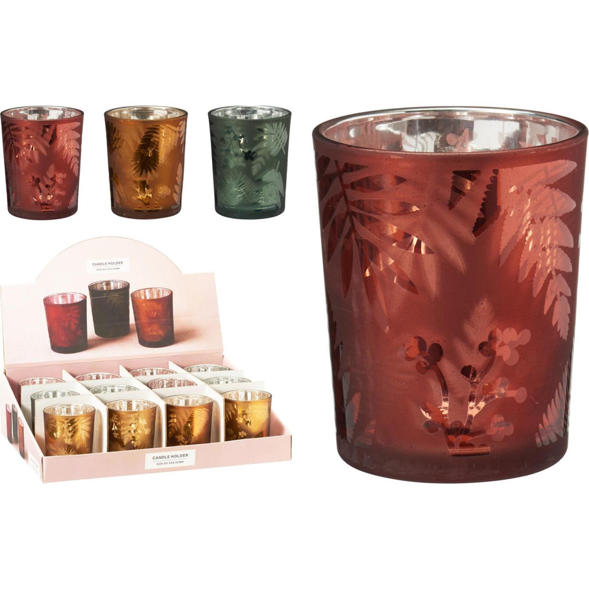 Home Styling Teelichthalter Herbstblatt 6,5cm