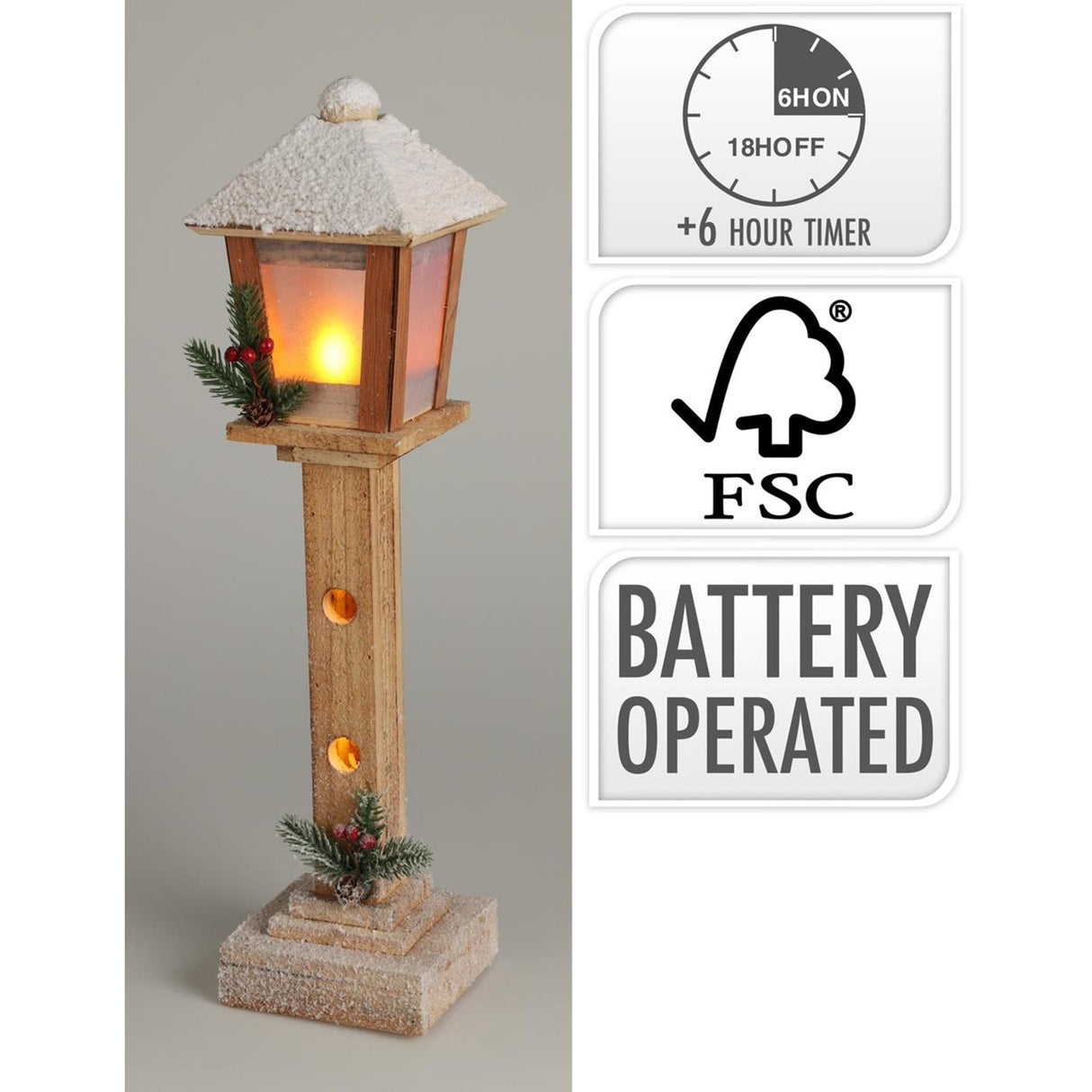 Home Styling Weihnachtslaterne LED 52cm