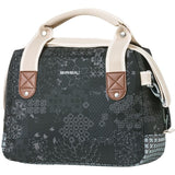 Basil Bohème City Bag - Elegante grüne Hand-, Schulter- und Lenkerbeutel für Frauen, geeignet für Elektrofahrräder und Stadtfahrräder - Schwarz