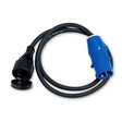 Haba Adapterkabel Cee - Shuko 3-poliger Stecker - 2-polige Buchse 150cm