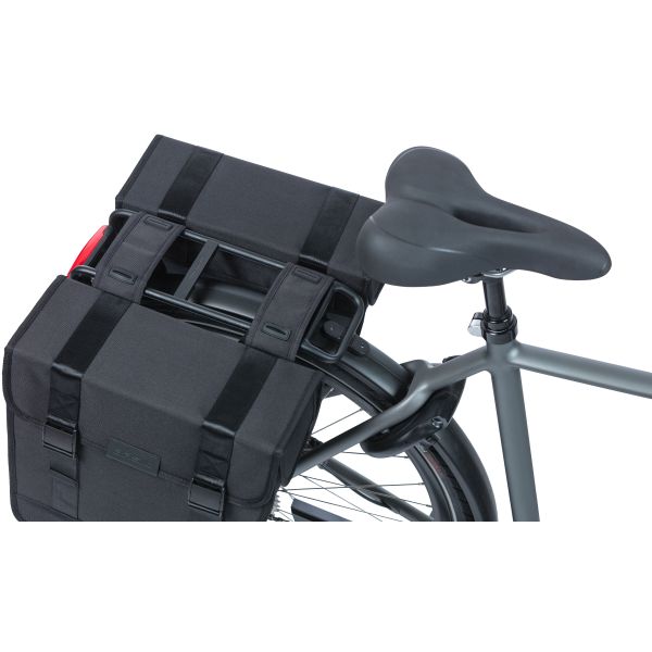 Basilikum -Tour Doppelfahrradbeutel - Wasser -Repellent - 28l - Schwarz