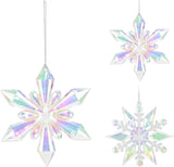Home Styling Weihnachtsanhänger Schneeflocke 11cm irisierend