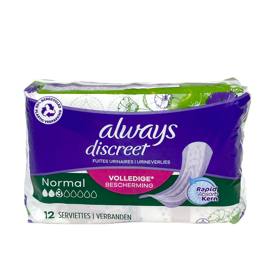 Always discreet incontinentieverband voor urineverlies normal size 3 12 stuks