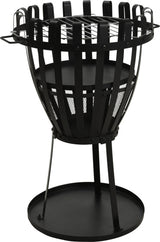 Ambiente 2-in1-Feuerkorb mit Grill Grill 660 ° C Ø 54 cm Schwarz