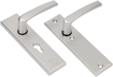 Ami veiligheidsbeslag 193*50 buiten profielcilinder 55 binnen blind + deurkruk 332 f1 deurdikte 38 42 mm - 821236