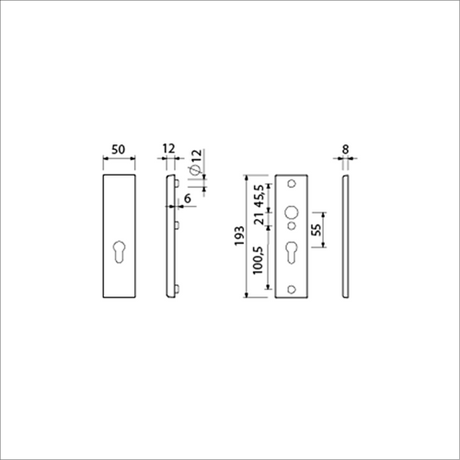 Ami veiligheidsbeslag 193 50 buiten zkrg profielcilinder 55 binnen profielcilinder 55 f2 deurdikte 38 42 mm - 831093