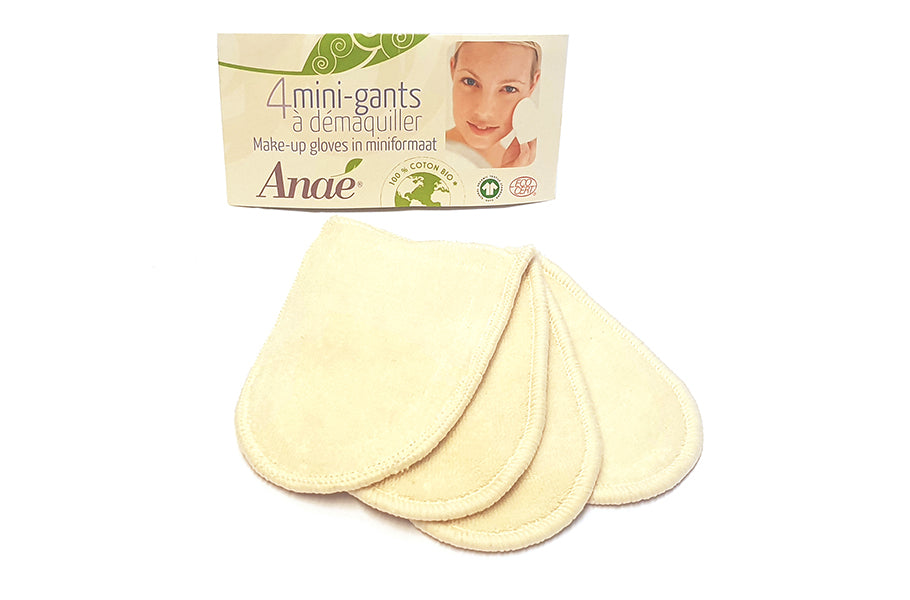 Anae Abschminkhandschuh aus waschbarer Baumwolle – 4 Stk