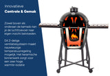 Arbaer Kamado groß Ø 21 Zoll mit Rahmen Keramikschwarz