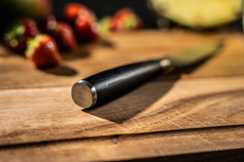 Arbaer-Messerset, 5-teilig, japanischer Damaskus-Druck, Pakka-Holzgriff
