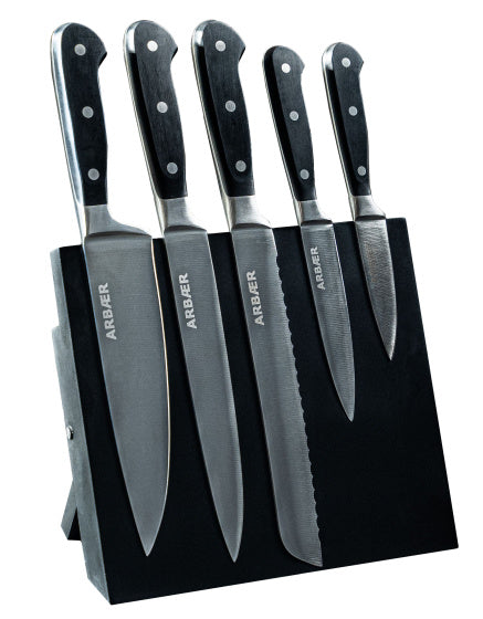 Arbaer Messerset mit Magnetblock, 6-teilige Griffe in Geschenkbox