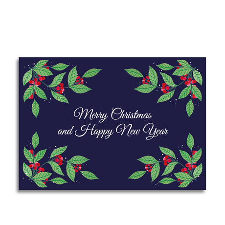 Art by andu wenskaart christmas blue