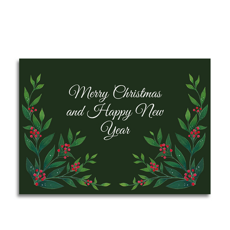 Art by andu wenskaart christmas green