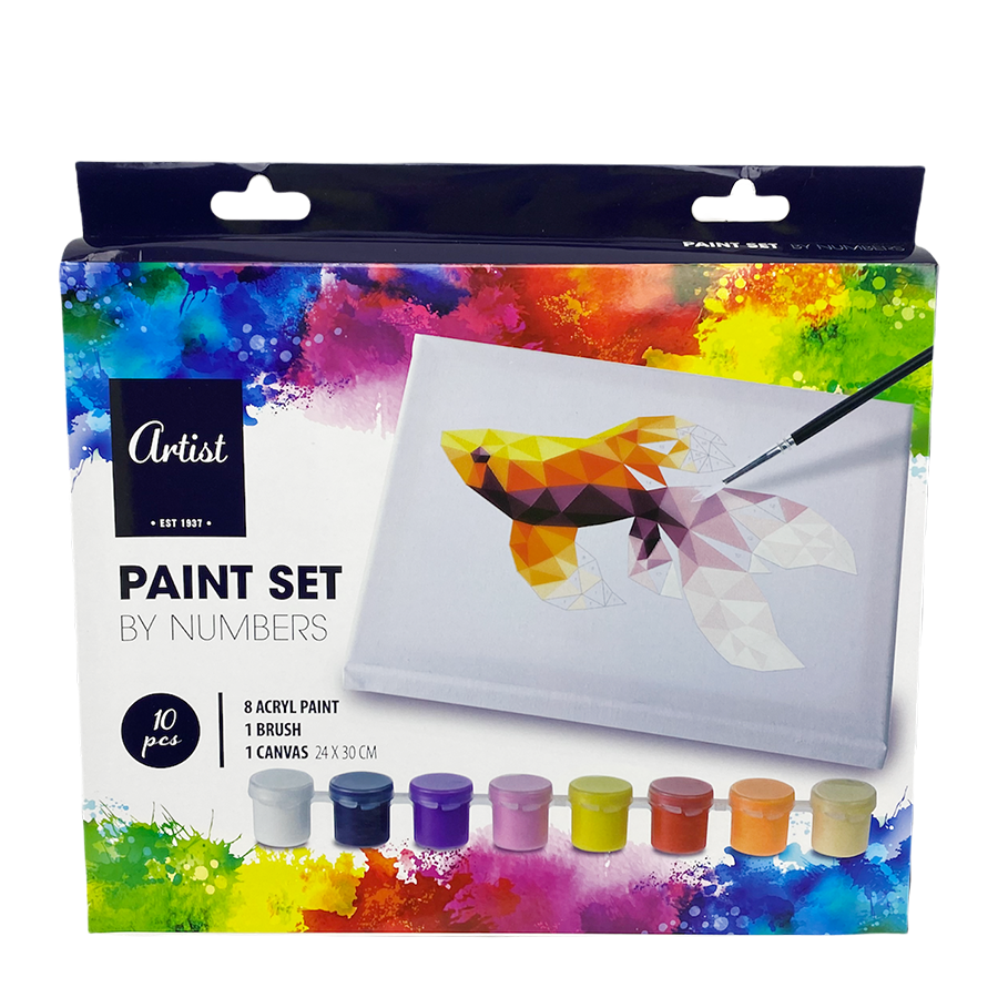 Artist schilderset canvas goudvis 24x30cm