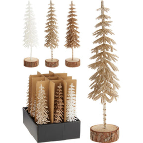 Boom met glitter 18cm 3ass
