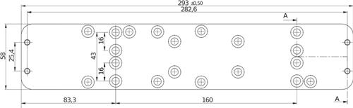 Assa Abloy DCA126 Montageplatte für DC340 347 | verzinkt - 10027535