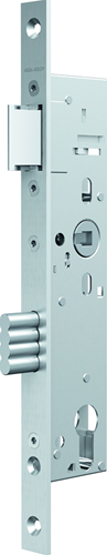 Assa Abloy N1500 Türschloss | dm40mm | PC 92mm | Kurbelloch 8mm | Frontplatte Edelstahl 24x270mm rechteckig | Zamak vernickelter Riegel | dr 1+3 2+4 - 10049531