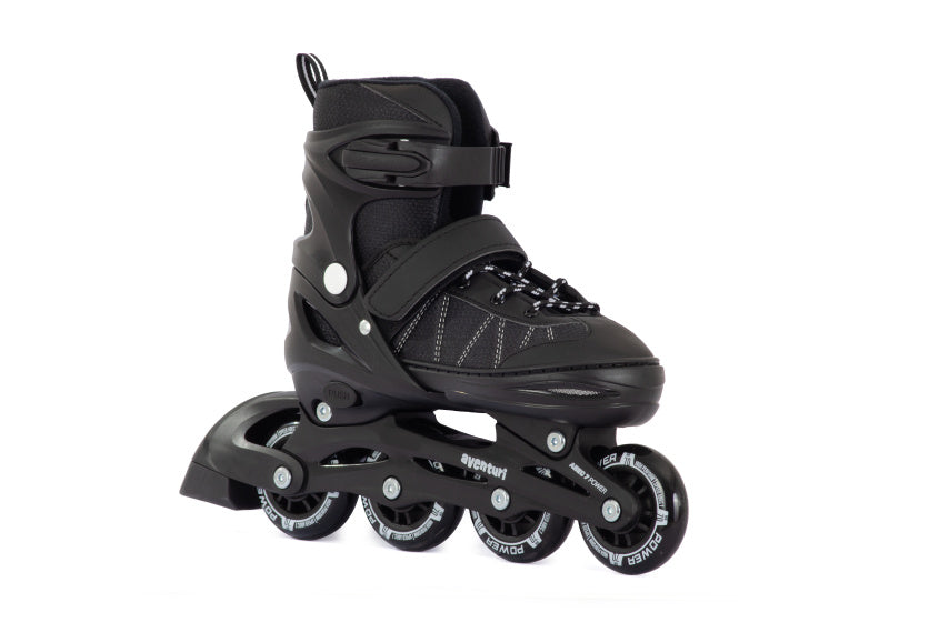 Aventuri verstellbare Inline-Skates Semi-Softboot schwarz Größe 34-37 (m)