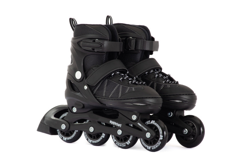 Aventuri verstellbare Inline-Skates Semi-Softboot schwarz Größe 34-37 (m)