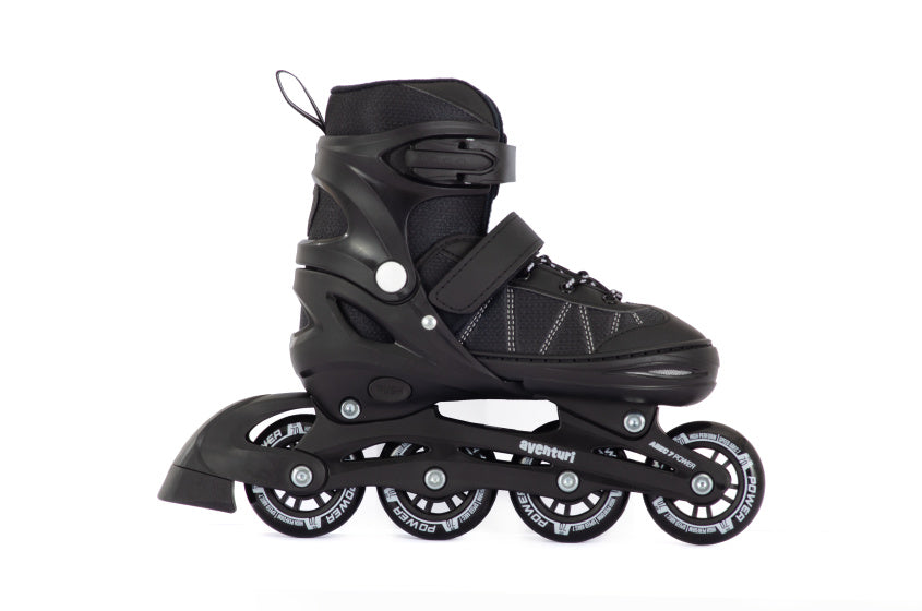Aventuri verstellbare Inline-Skates Semi-Softboot schwarz Größe 34-37 (m)