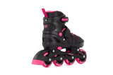 Aventuri verstellbare Inline-Skates Semi-Softboot schwarz rosa Größe 30-33 (s)