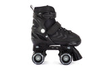 Aventuri verstellbare Rollschuhe Semi-Softboot schwarz Größe 31-34 (S)