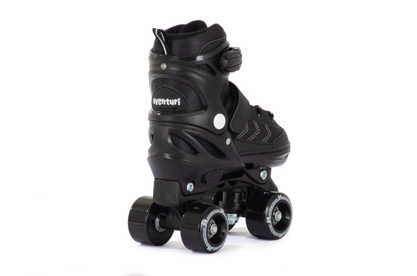 Aventuri verstellbare Rollschuhe halbweicher Stiefel schwarz Größe 27-30 (xs)