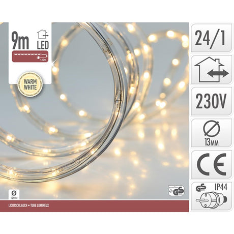 Home-Styling-LED-Lichtschlauch, Durchmesser 1,3 x 9 Meter, warmweiß für den Außenbereich