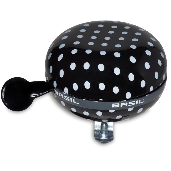 Basilikum Polkadot - Fahrradglocke - 80 mm - Schwarz Weiß