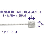 Getriebe Kabel Shimano 2,25 m 1,1 mm 6472 Silber