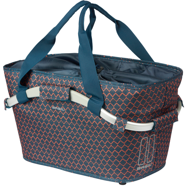 Basil Fahrradkorb Flair Carry All Heckkorb mit Zielbefestigung 38 x 21 x 27 cm – Marineblau