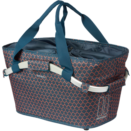Basil Fahrradkorb Flair Carry All Heckkorb mit Zielbefestigung 38 x 21 x 27 cm – Marineblau
