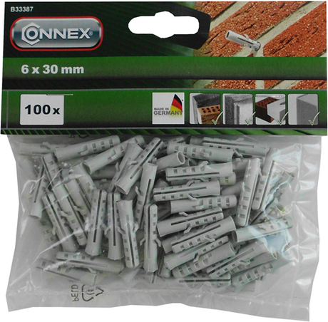 Verbindungsstecker Polyamid 6 mm Beutel 100 Stück – b33387