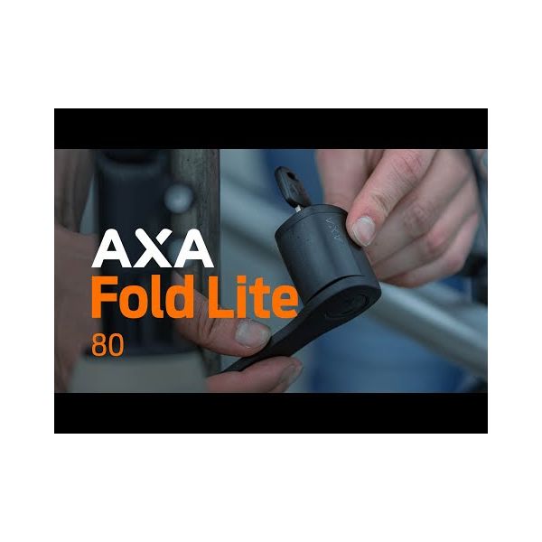 Axa Faltschloss Fold 80 Lite Duo Pack mit identischen Schlüsseln – Schwarz