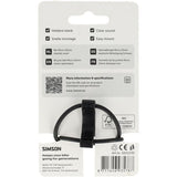 Simson fietsbel micro 23mm rubber elastiek bevestiging zwart