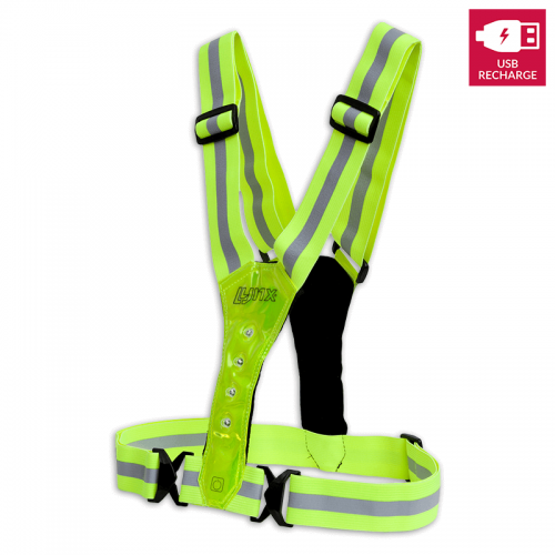 Lynx Harnas USB LED Sport Vest Neon Yellow