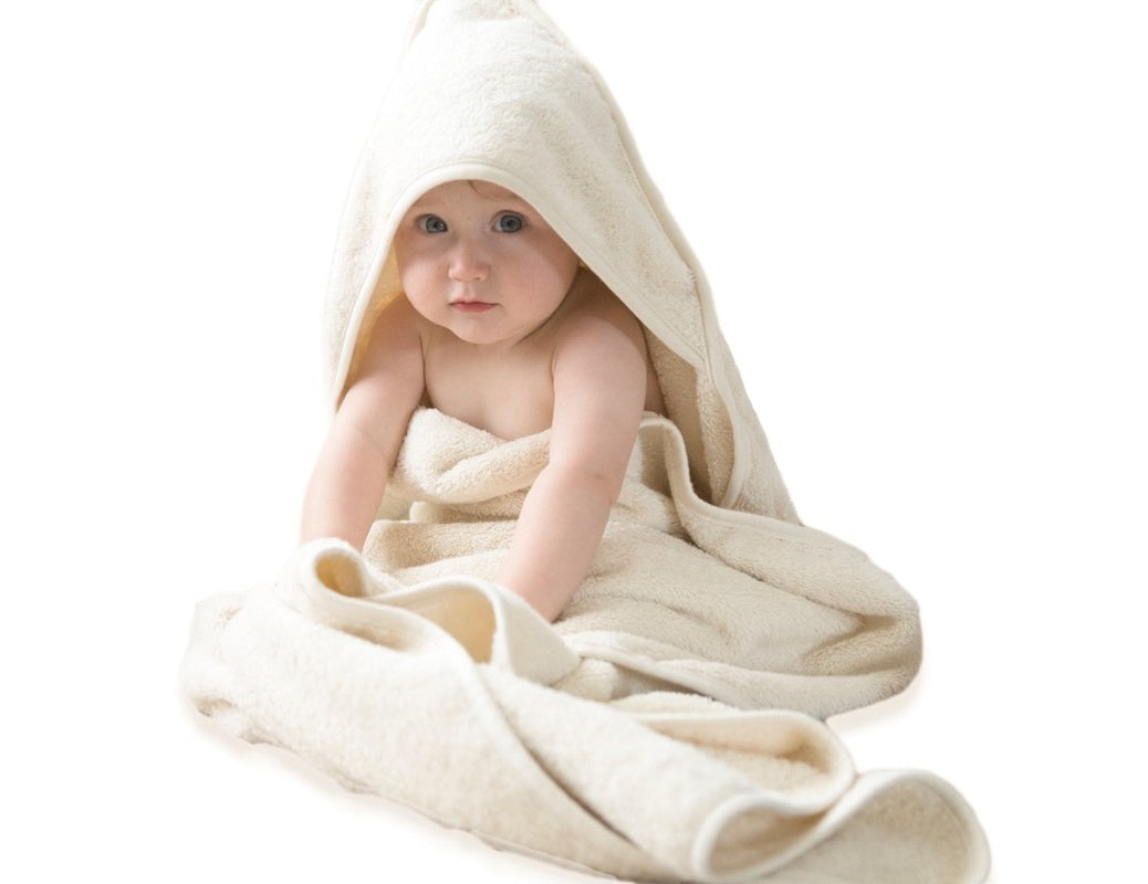Bo Weevil Babyhandtuch mit Kapuze – cremeweiß