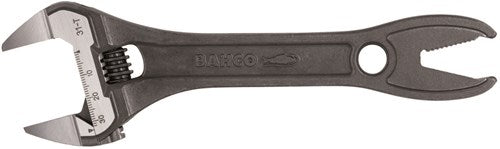 Bahco verstellbarer Schraubenschlüssel | schlanker Schnabel | gezahnt und phosphatiert 209 mm - Industrieverpackung - 31-Zack
