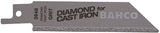 Bahco reciprozaagblad | met diamantkorrels | voor gietijzer en keramiek | 4 tpi | 100 mm - 2-delig - 3946-100-dg-st-2p