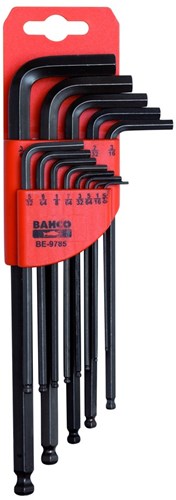 Bahco Innensechskantschlüsselsatz lang + Kugelkopf