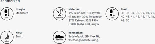 Bata cool ms 1 sokken | zwart | maat 46 - 31.017.014.43