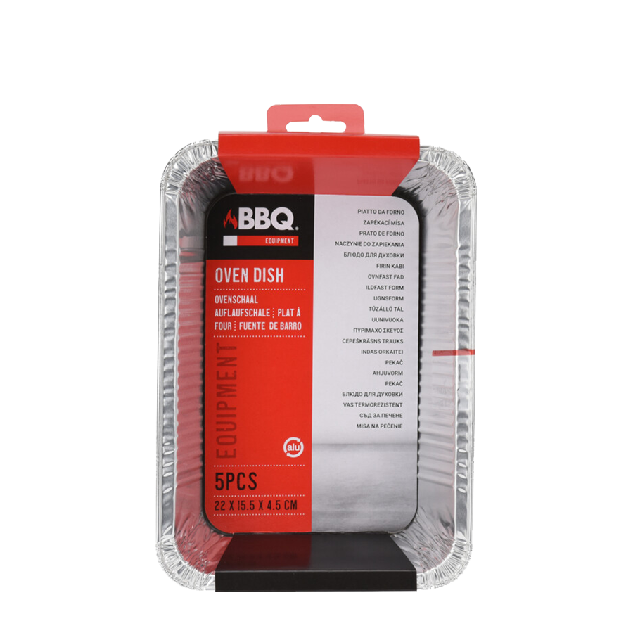 BBQ Aluminium-Vorbereitungsbehälter 5 Stück